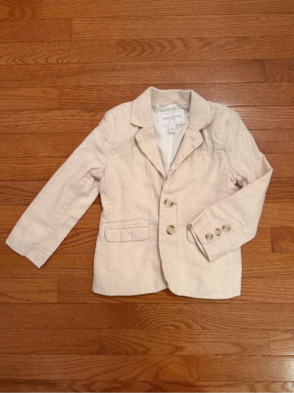 Special Occasion By Gymboree Boys Tan Linen Blend Blazer